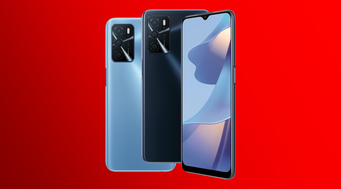 Das neue Oppo A16s in Hellblau und Schwarz.