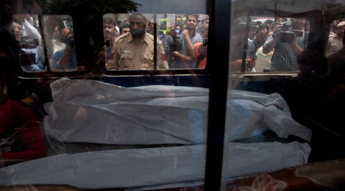 Rettungswagen in Burari, Indien