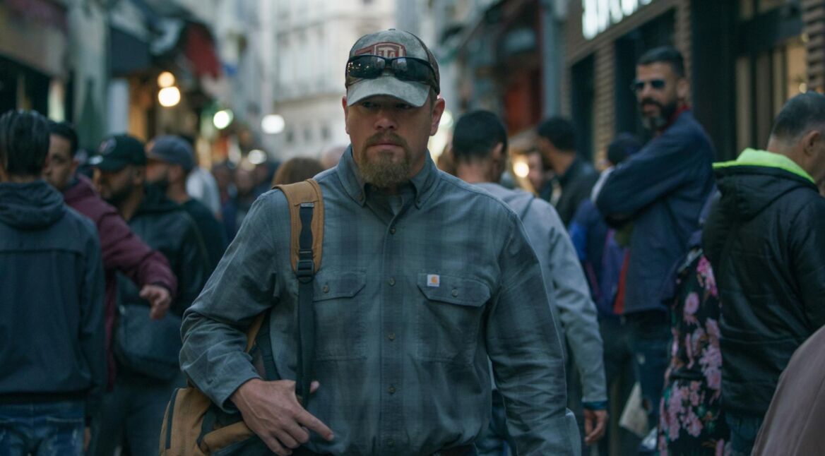 Matt Damon in einer zwielichtigen Umgebung; Header