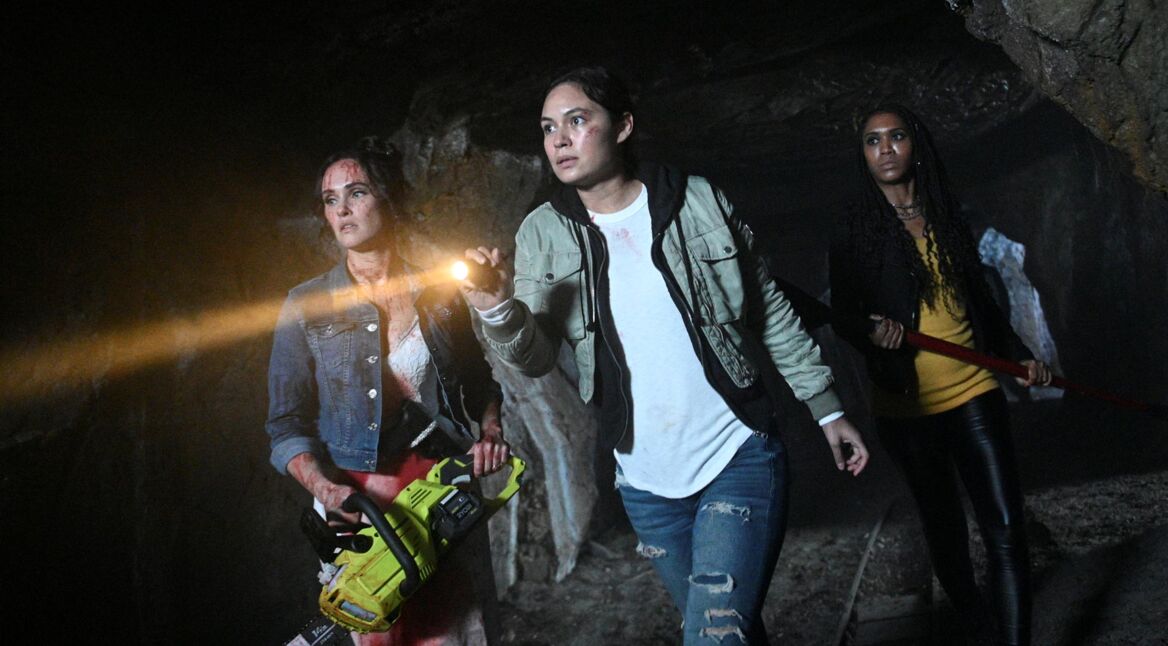 Drei Überlebende in einer Zombie-Apokalypse