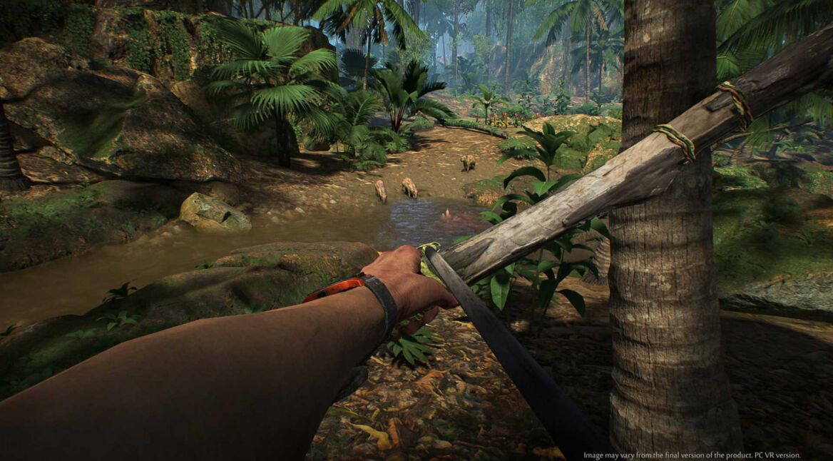 Einblick in das VR-Game Green Hell