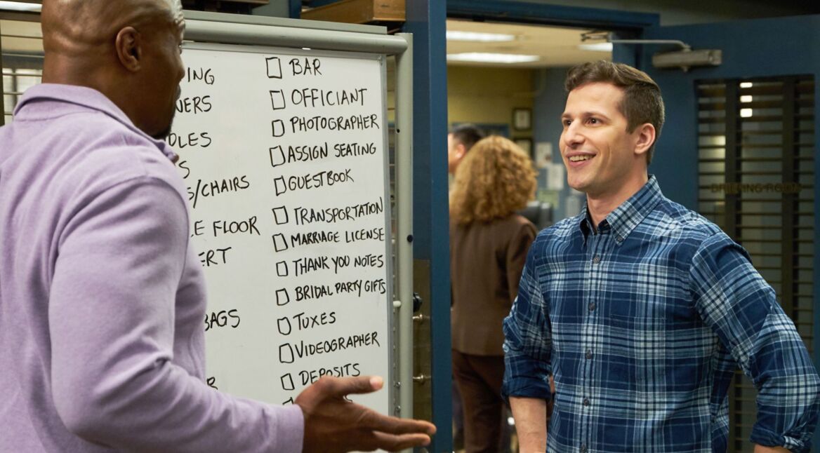 Terry Crews und Andy Samberg in Staffel 5 von "Brooklyn Nine-Nine".