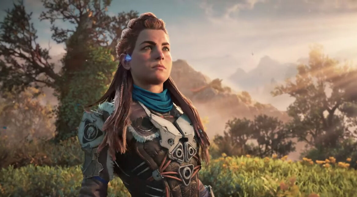 Die Protagonistin Aloy in Horizon Forbidden West