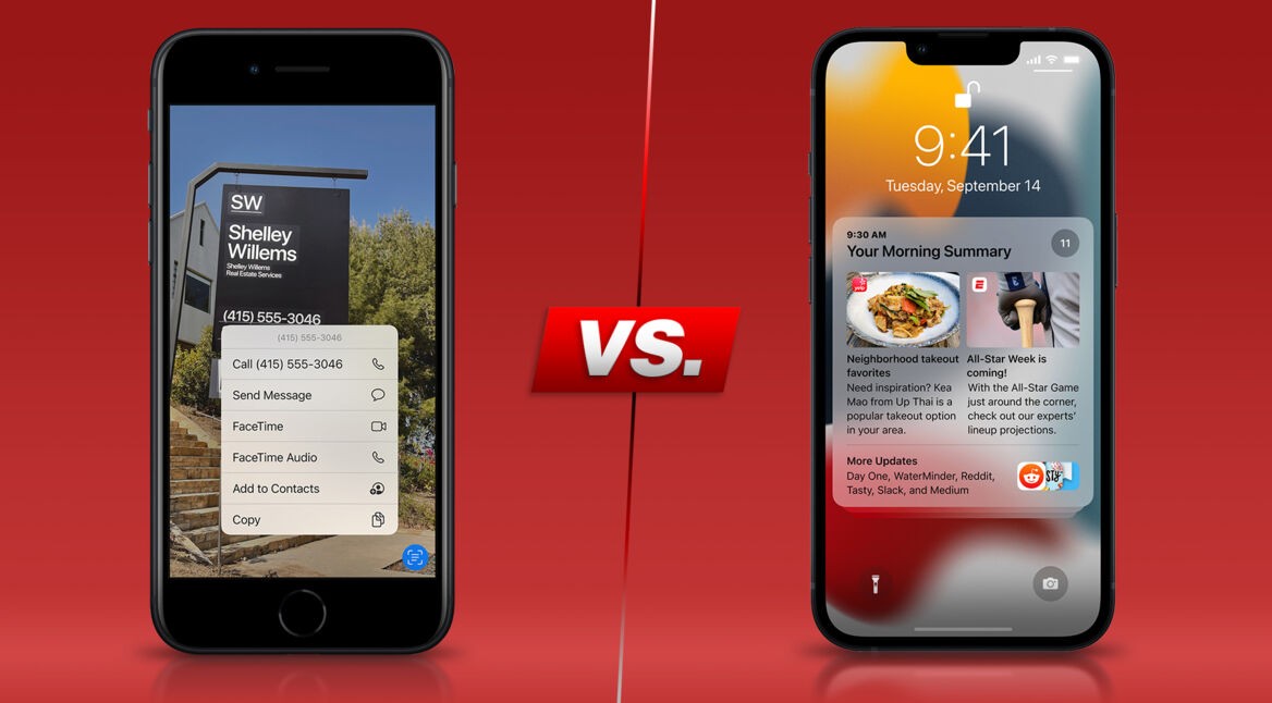 Das iPhone SE 2022 und das iPhone 13 mini.