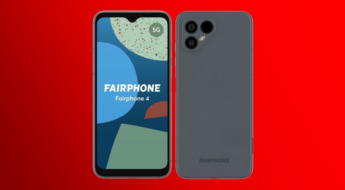 Das Fairphone von vorne und hinten