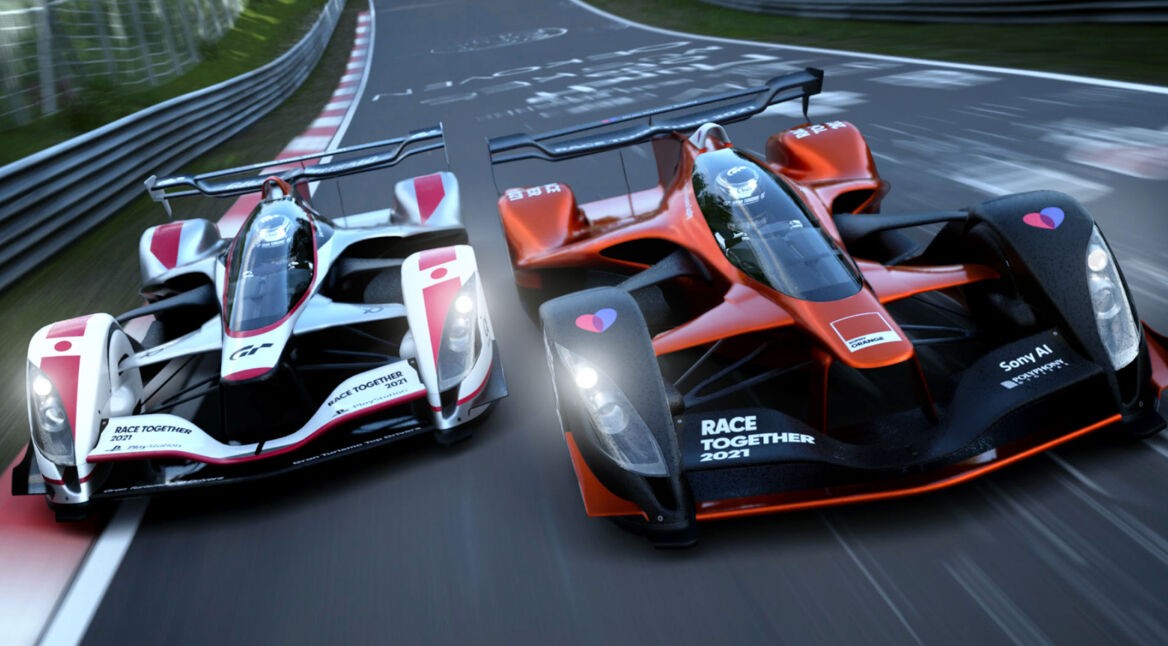 Sonys KI GT Sophy bei einem Rennen gegen eine:n menschliche:n Fahrer:in