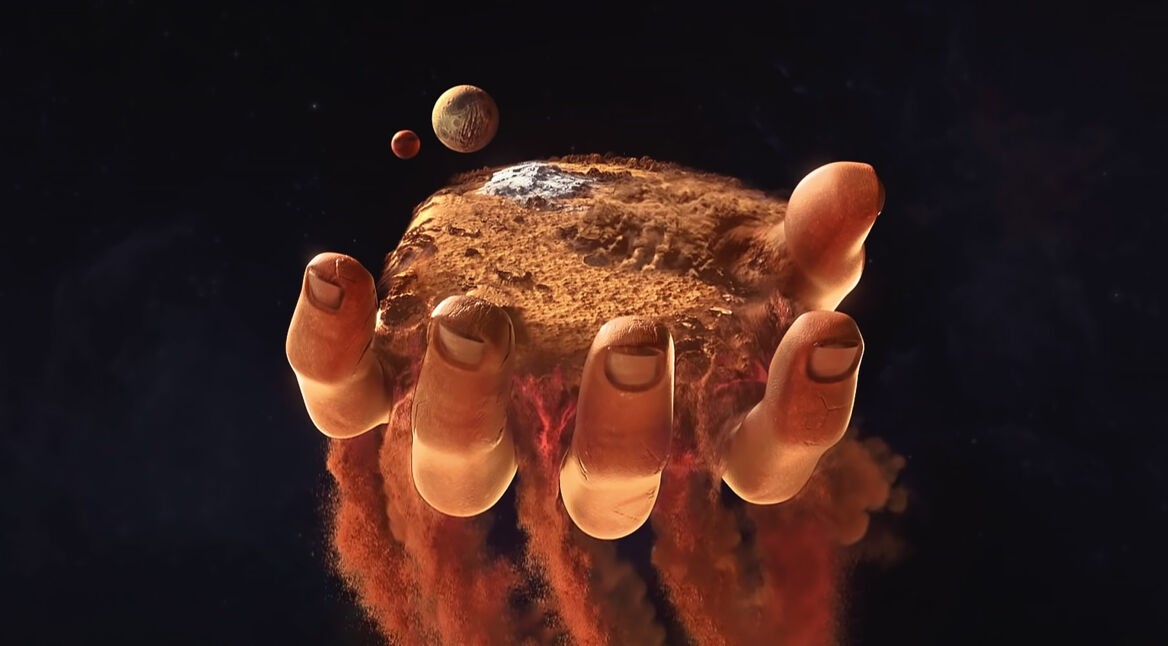 Dune: Spice Wars - Sand zerläuft in einer Hand