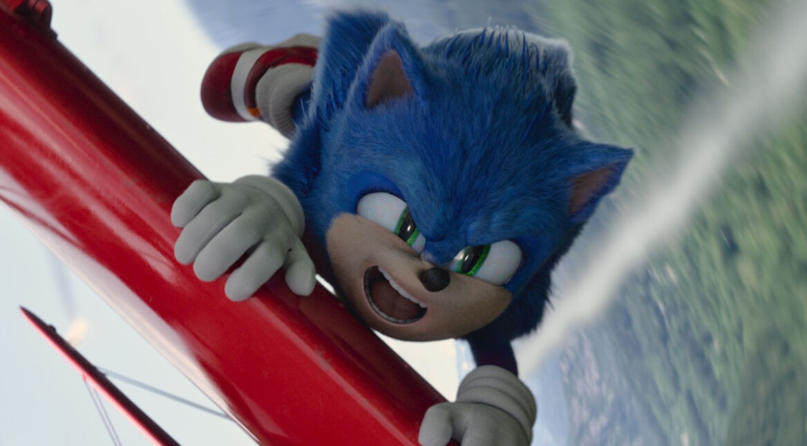 Sonic hängend vom Flieger Header