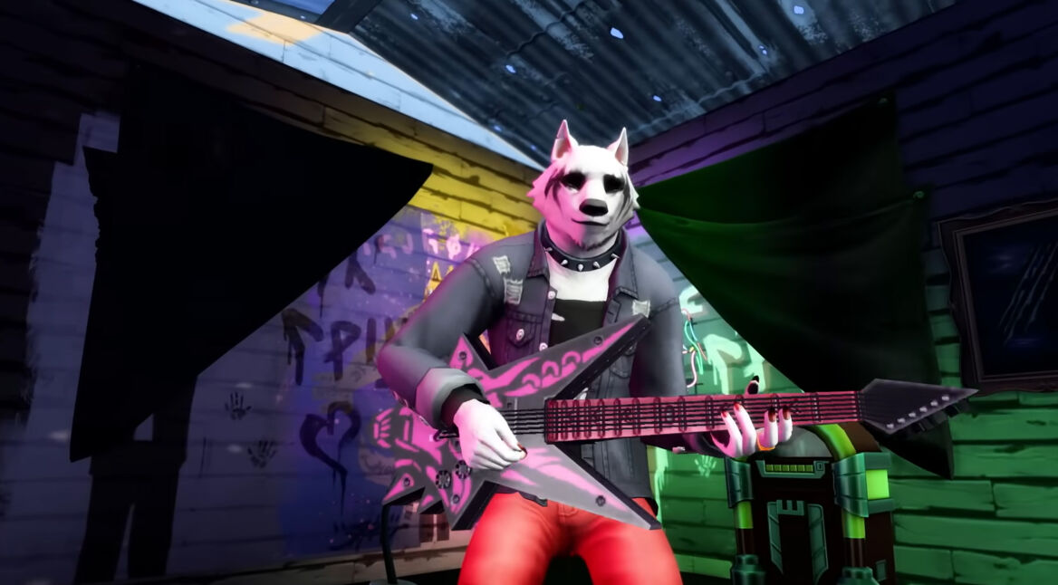 Ein Werwolf spielt Gitarre in Sims 4