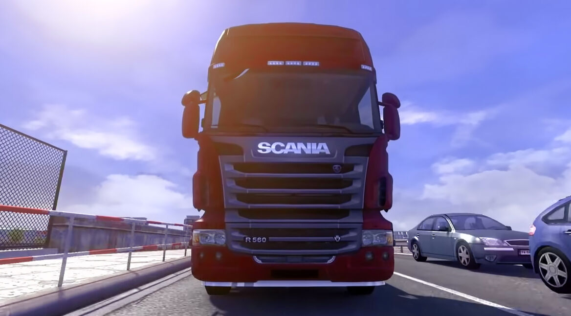 Ein Truck der Marke Scania aus Euro Truck Simulator 2