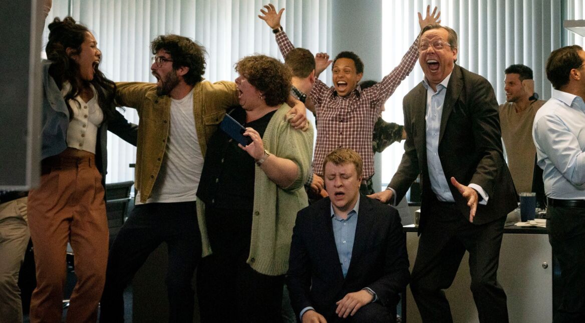 Chefs und ihre Angestellten feiern