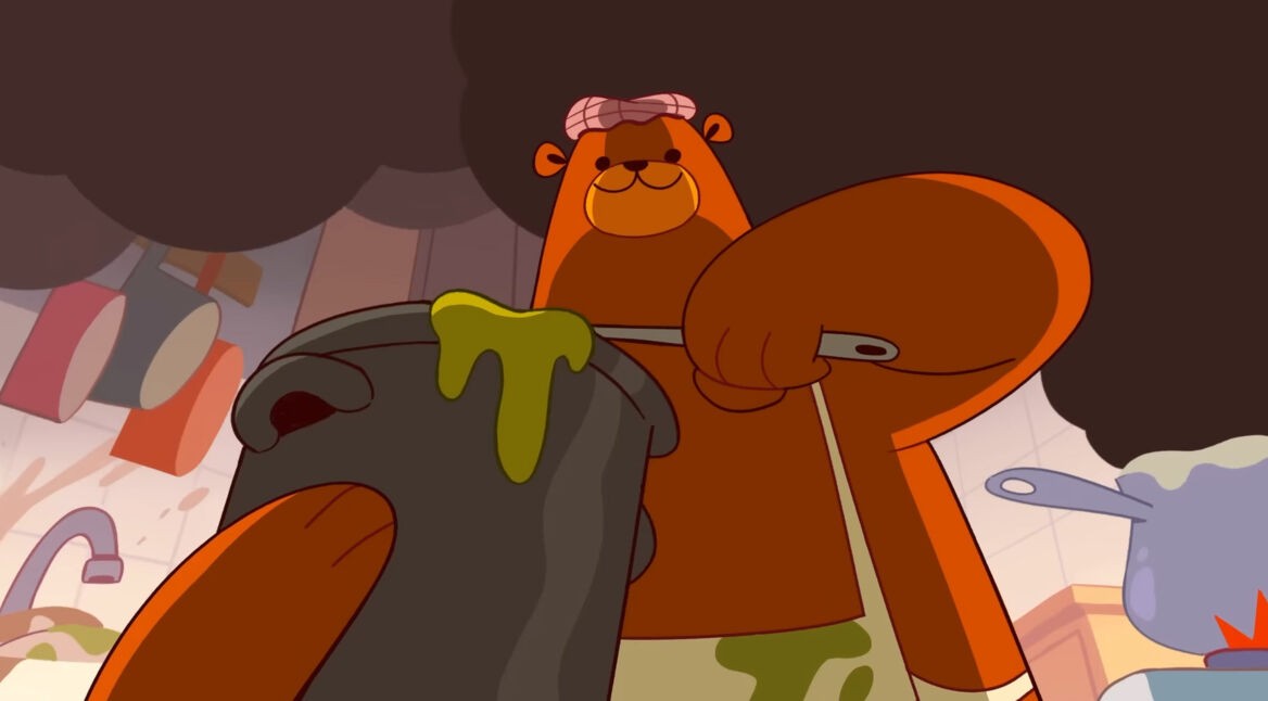 Hank, der Protagonist in Bear and Breakfast kocht in seiner Küche