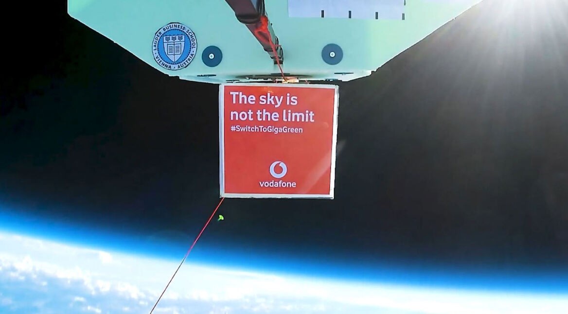 Gondel beim Vodafone Stratosphärenflug