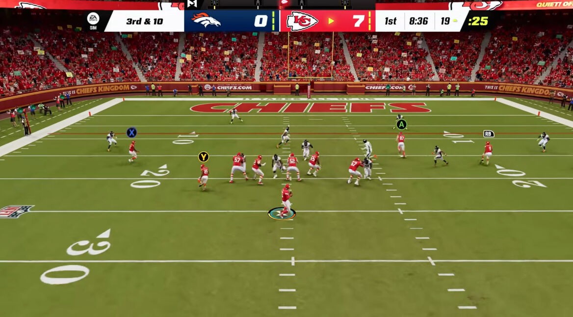 Ein Football-Spiel in Madden NFL 23
