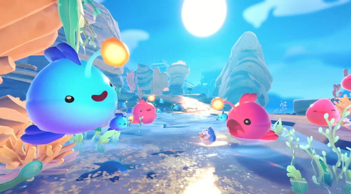 Einige Schleime in Slime Rancher 2