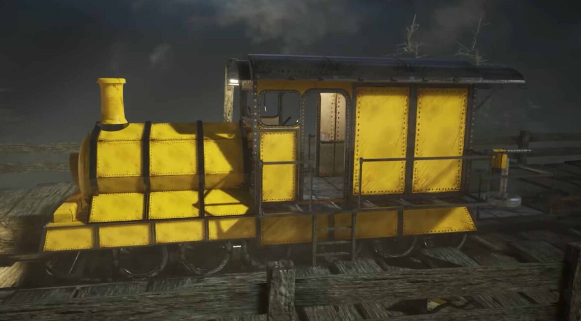 Der gelb gefärbte Wagon in Choo-Choo Charles