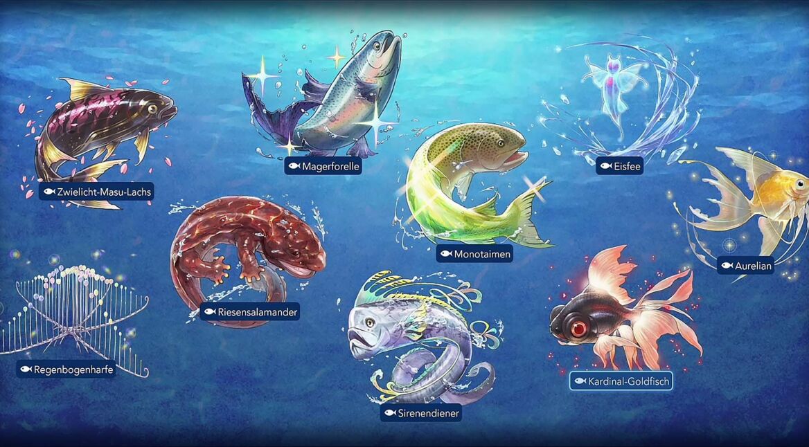 Übersicht zu allen seltenen Fische in Harvestella