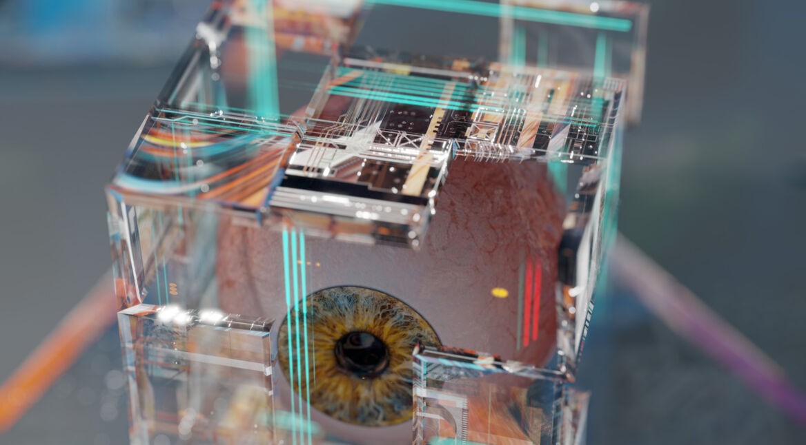 Science Eye Auge mit Chip