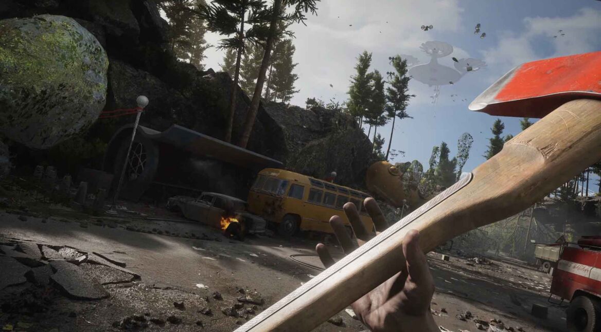 Die Waffe Holzfälleraxt in Atomic Heart