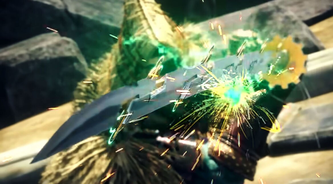 Der Protagonist trägt das Karakuri-Katana in Wild Hearts