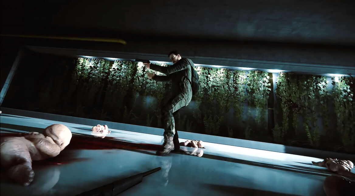 Ein Soldat eines Militärtrupps in Sons of the Forest