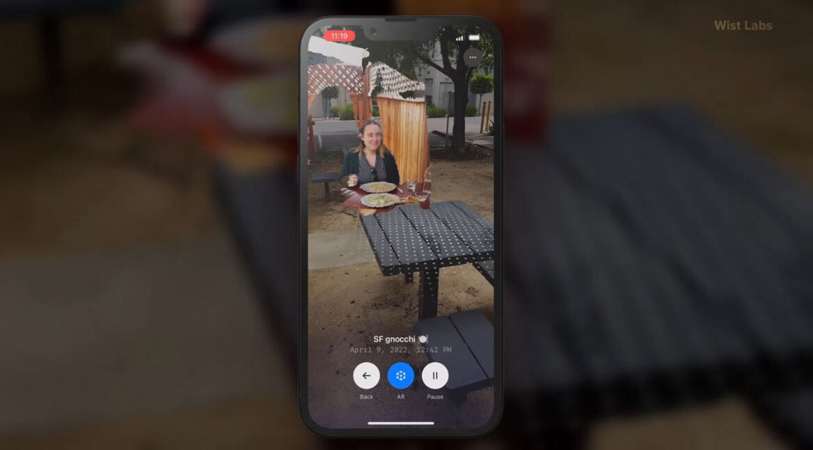 Eine 3D-Erinnerung via Wist App