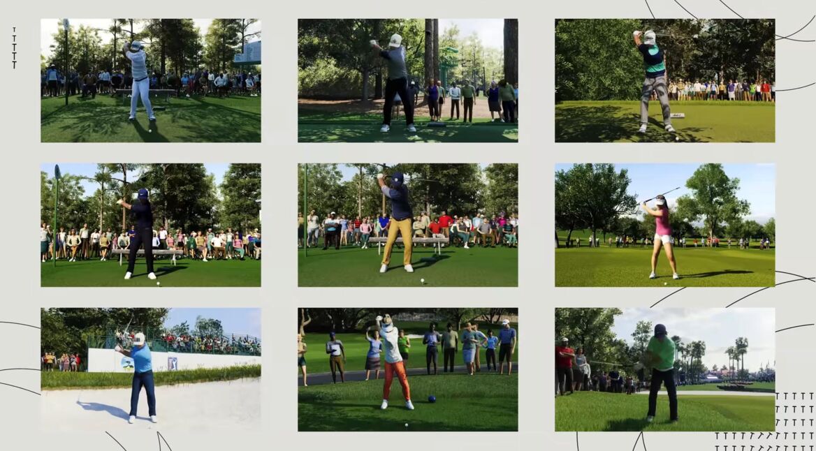 Golfer:innen aus dem Spiel PGA TOUR 2023 mit realem Vorbild gegenübergestellt