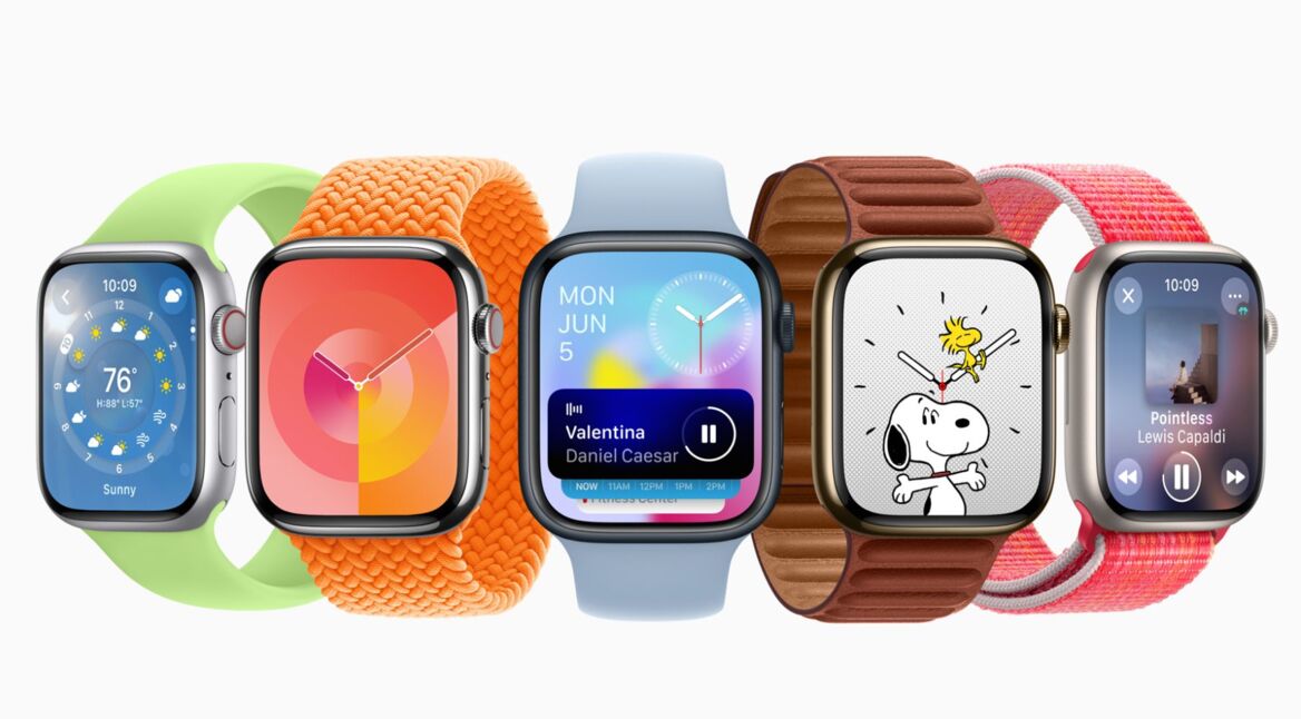 Screenshots von watchOS 10 auf der Apple Watch