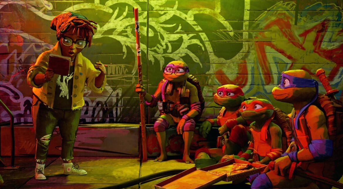 Szene aus dem Trickfilm "Mutant Mayhem"