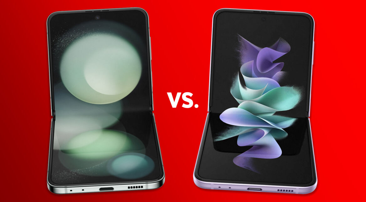 Galaxy Z Flip5 und Galaxy Z Flip3 gegenübergestellt