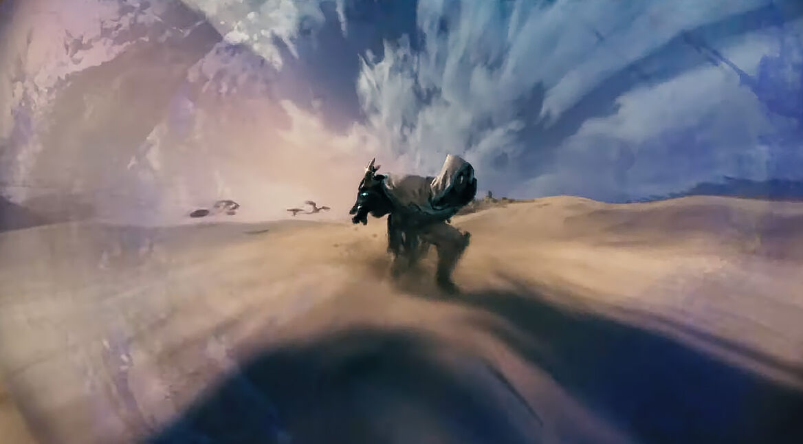 Der Protagonist im Himmel in Atlas Fallen