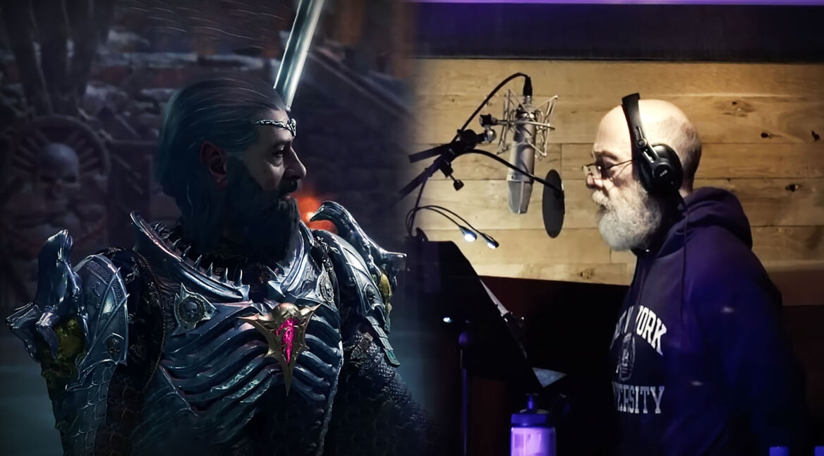 Ein Synchronsprecher aus Baldur's Gate 3 und der Charakter, den er spricht