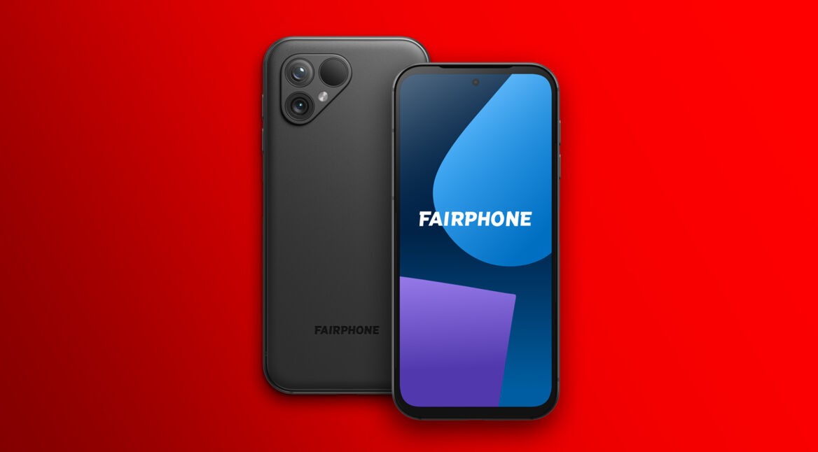 Das Fairphone 5 in der Vorder-und Rückansicht