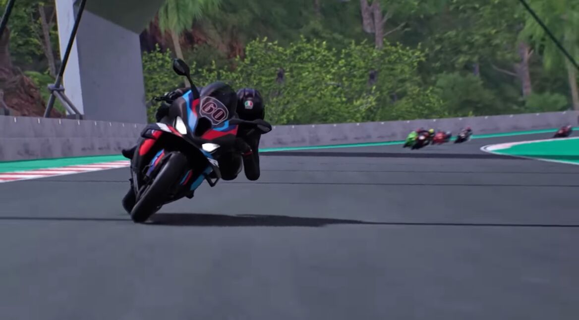 Ein Motorrad auf der Rennstrecke in Ride 5