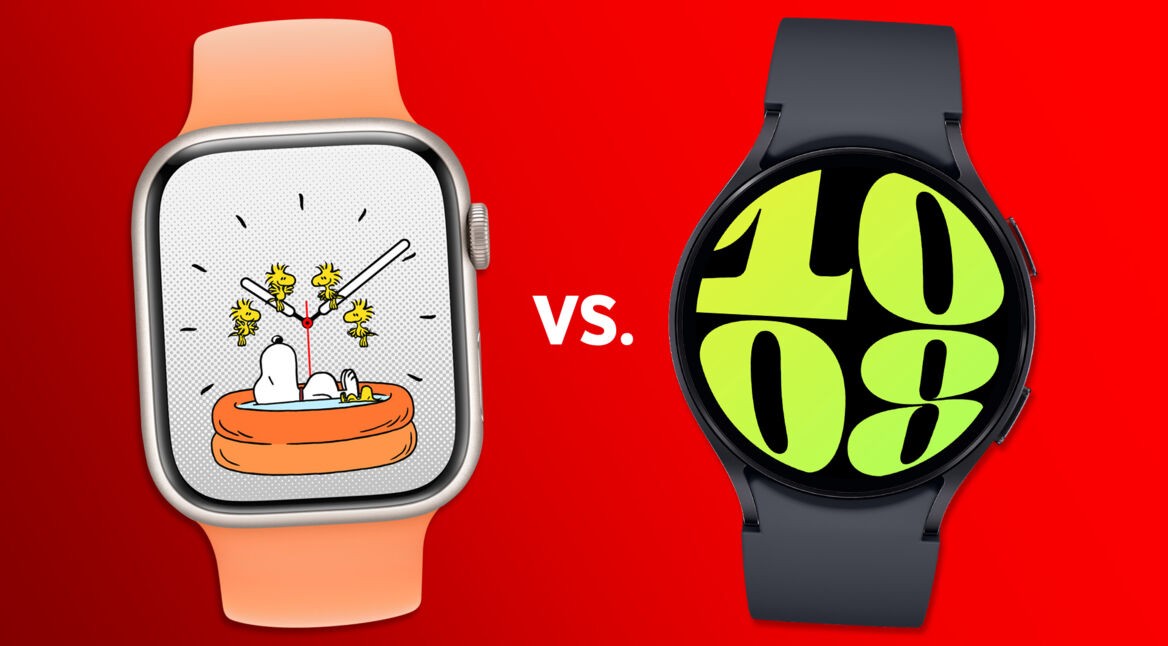 Apple Watch 9 und Galaxy Watch6 gegenübergestellt