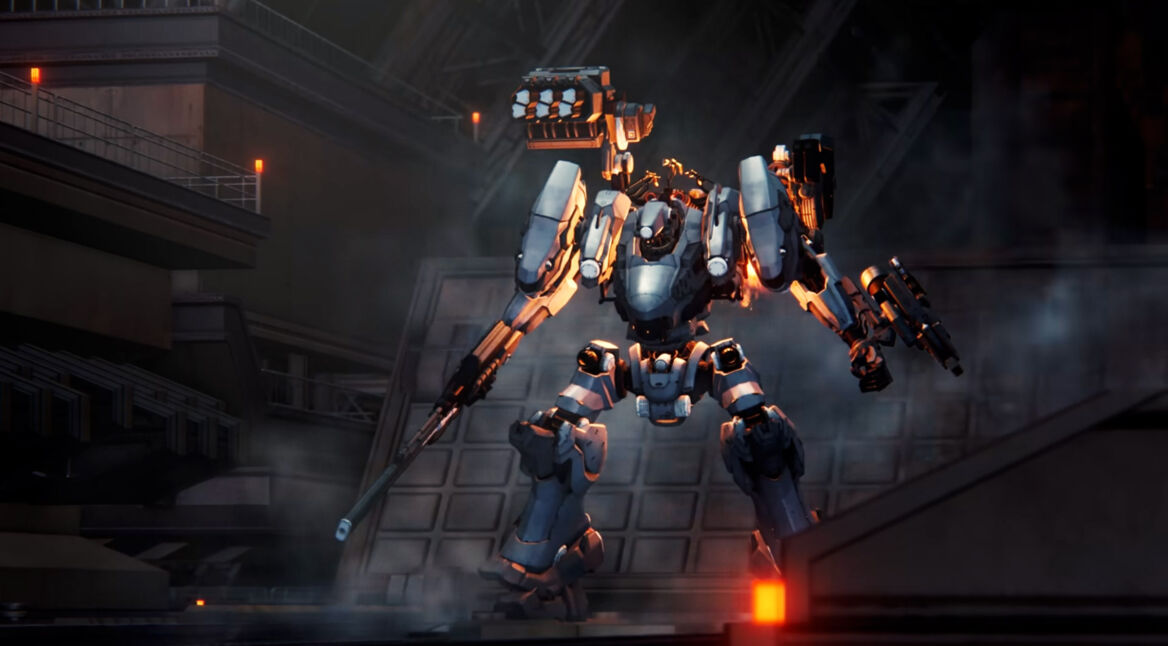 Ein Mecha-Gegner in Armored Core 6