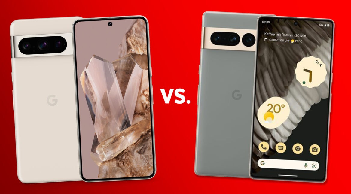 Pixel 8 Pro und Pixel 7 Pro gegenübergestellt