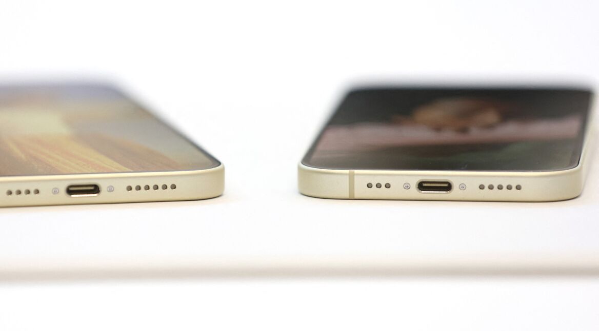 iPhone 15 mit USB-C-Buchse