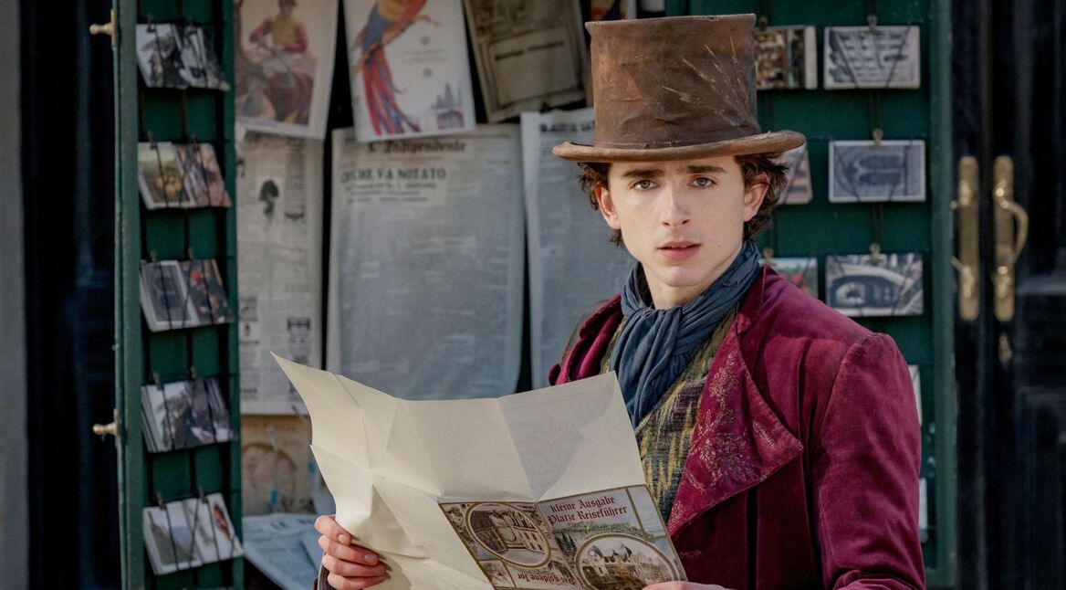 TIMOTHÉE CHALAMET as Willy Wonka in Warner Bros. Pictures and Village Roadshow Pictures’ “WONKA,” a Warner Bros. Pictures release.