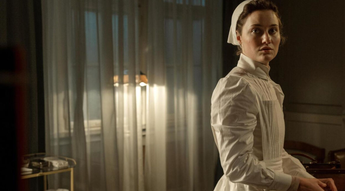 Dominique Devenport in Davos 1917.