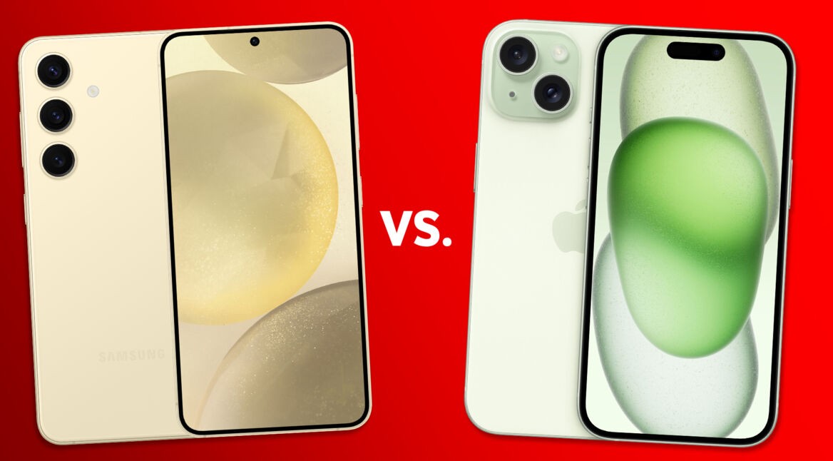 Galaxy S24 und iPhone 15 gegenübergestellt