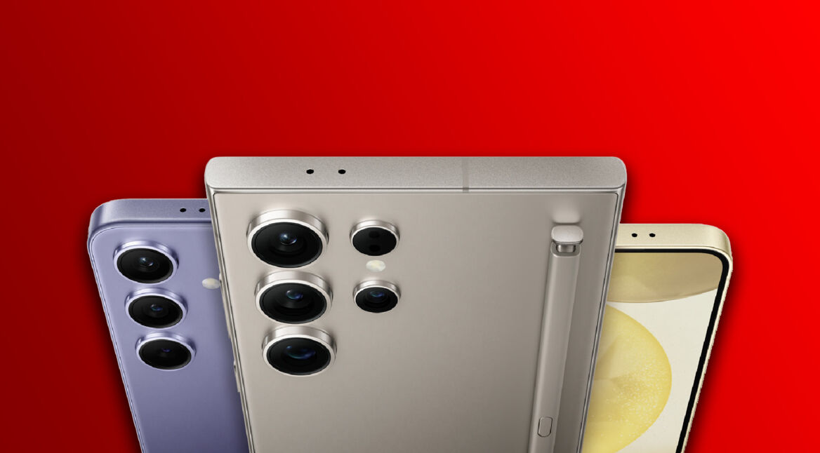 Das Galaxy S24 Ultra in den drei verschiedenen Farbvarianten