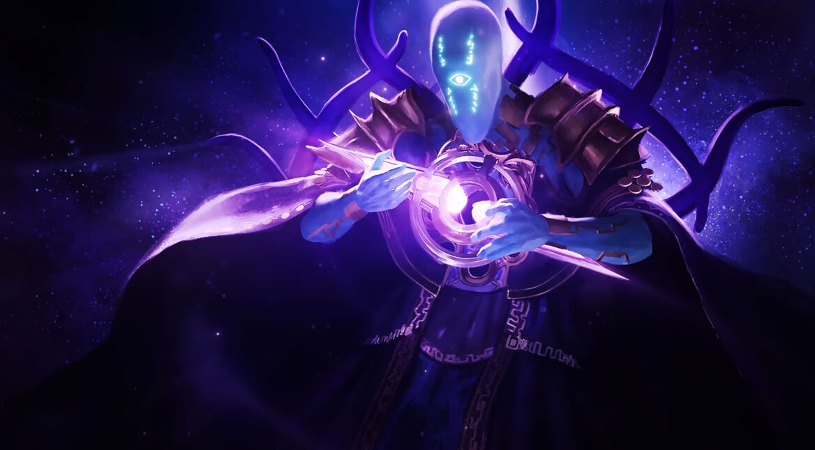 Das Last-Epoch-Zeichen in den Händen einer Kreatur