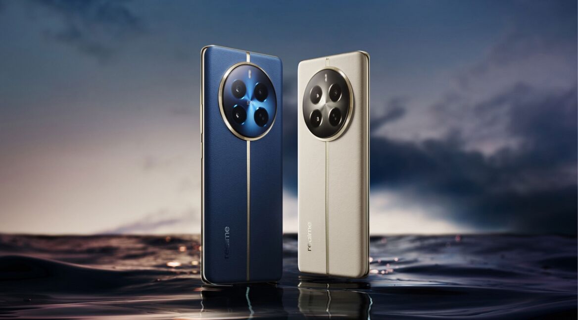 Das Realme 12 Pro und 12 Pro+ in Blau und Weiß