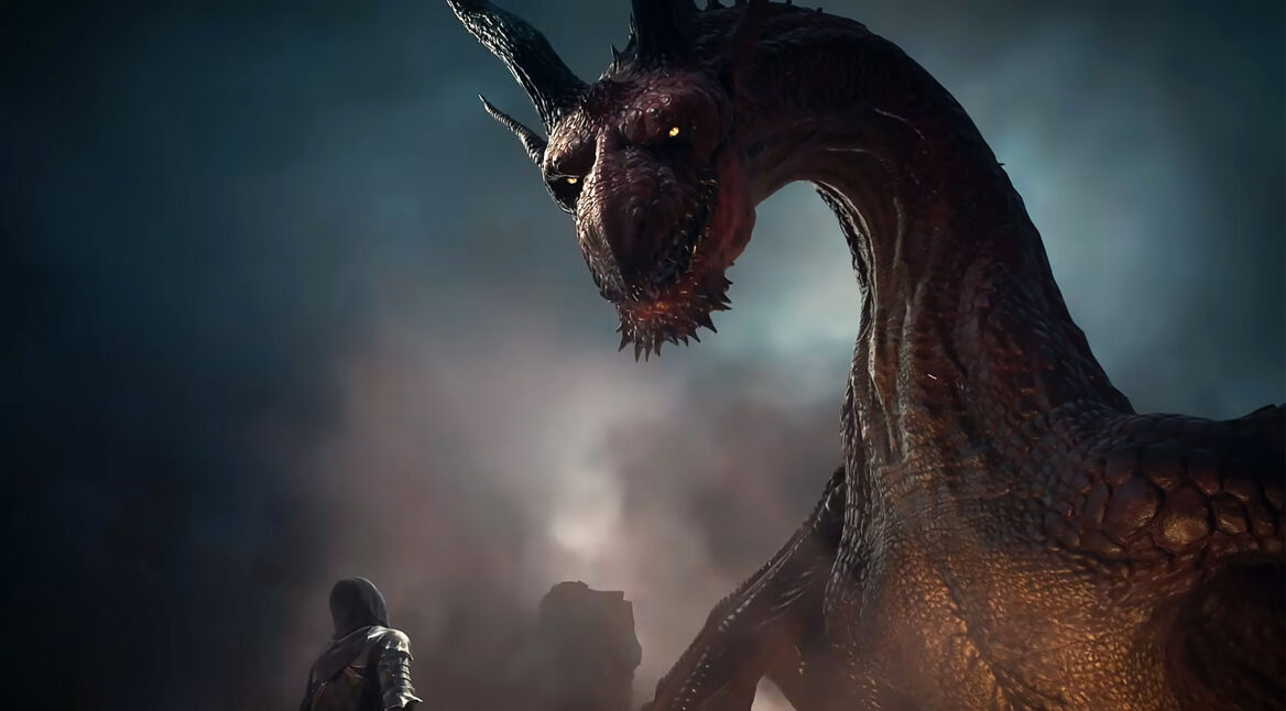 Ein Drache aus dem Spiel Dragon's Dogma 2