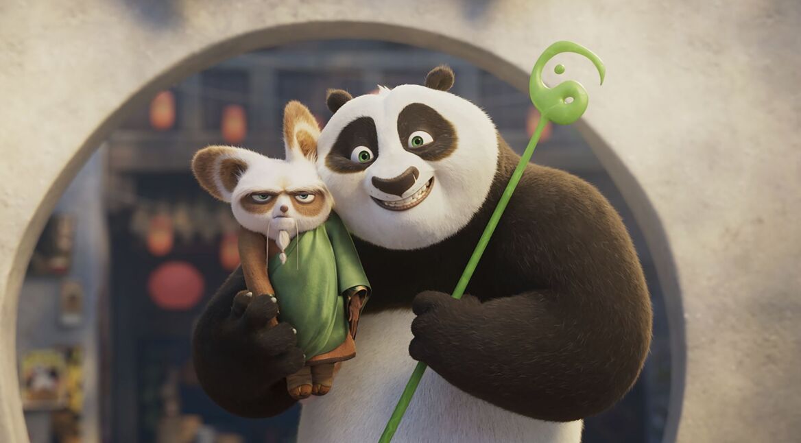 Po und Meister Shifu in "Kung Fu Panda 4"