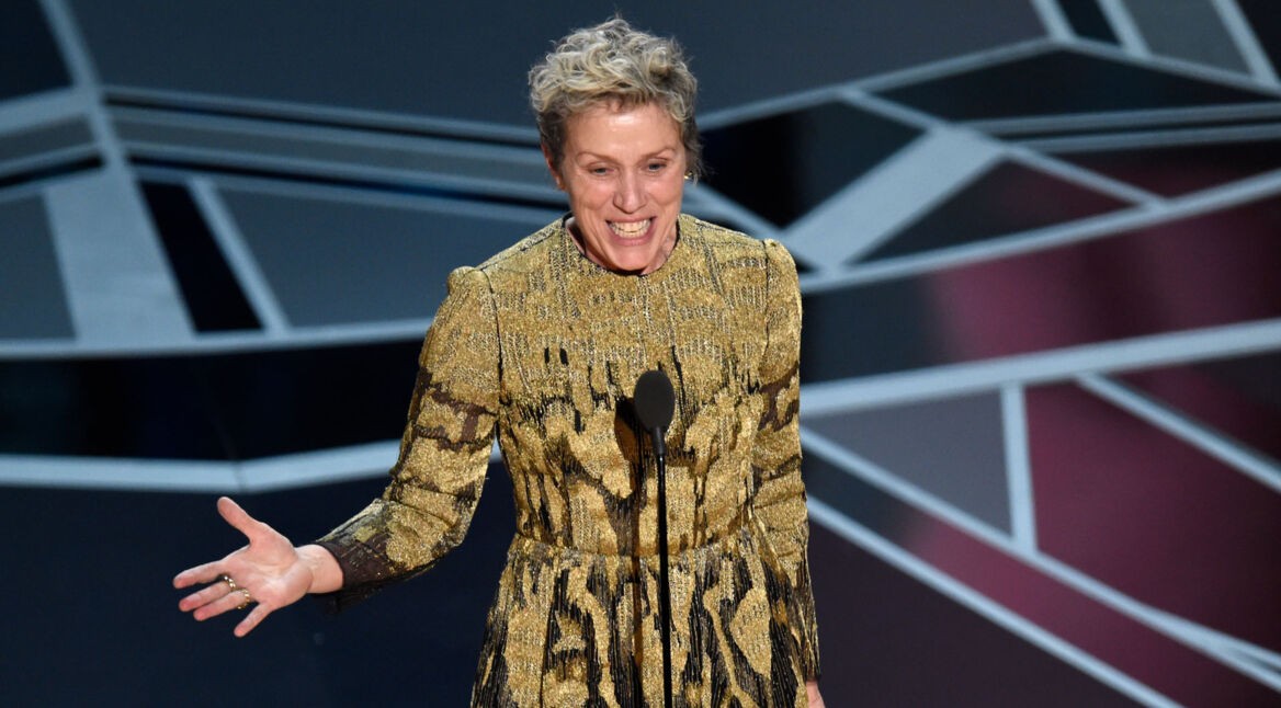 Frances McDormand auf der Oscar-Bühne
