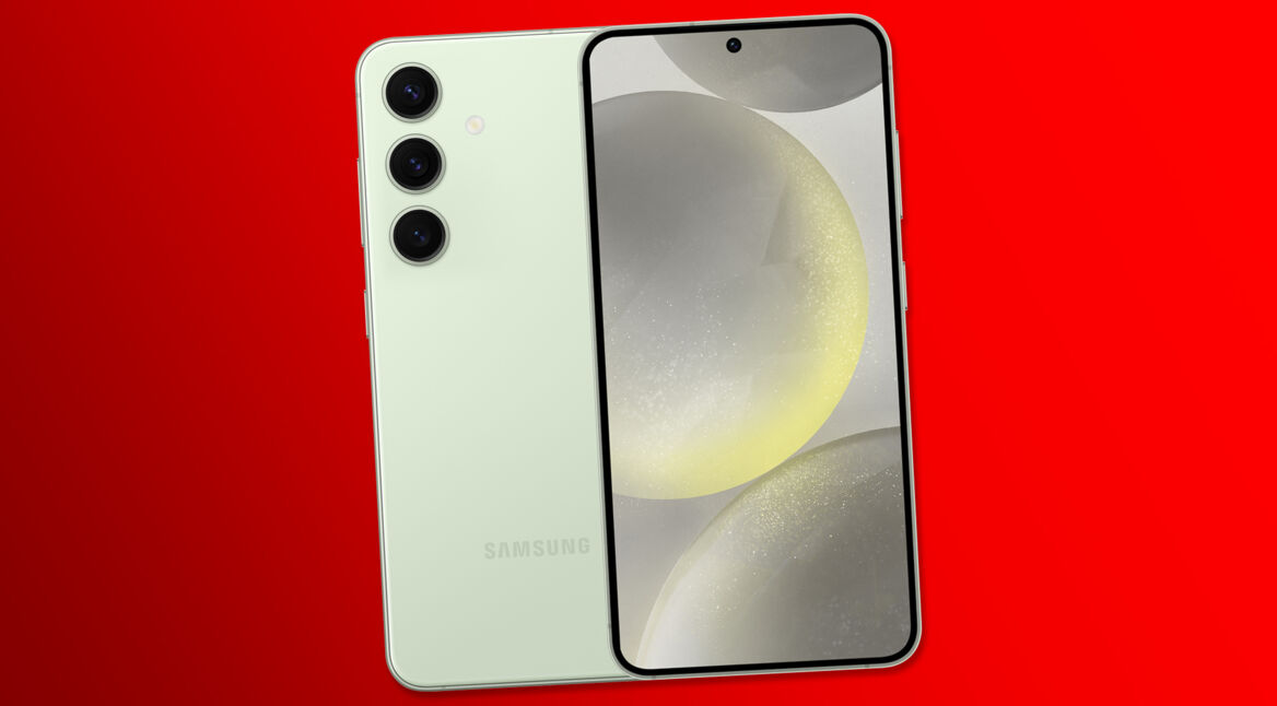 Das Galaxy S24 von Samsung in der Farbe Jade Green