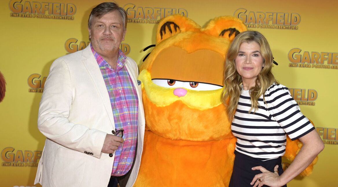Hape Kerkeling und Anke Engelke bei der deutschen Premiere des Kinofilms "Garfield - Eine extra Portion Abenteuer".