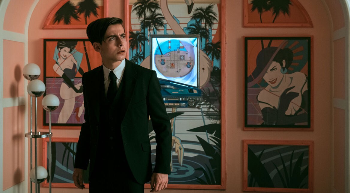Aidan Gallagher als Number Five in Folge 309 von The Umbrella Academy.